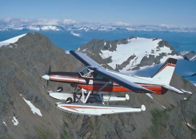 N754 flying, southeast Alaska, 1984. Photo by Karen Bollinger, USFWS