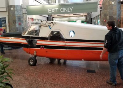 Fuselage of N754 being moved into Ted Stevens Intl Airport, Anchorage, Alaska, 2017. Photo by Chris Edwards, USFWS