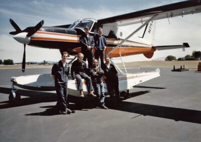 N754 with New Paint and the Viking Refurbishment Crew upon completion of refurbishment, 1999. Photo: Bruce Conant